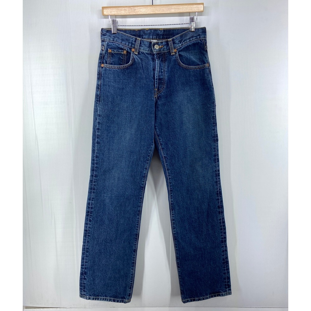 Lucky Brand 2000 Collectable Blue Denim Buttonfly Straight Leg Jeans Womens 6 28